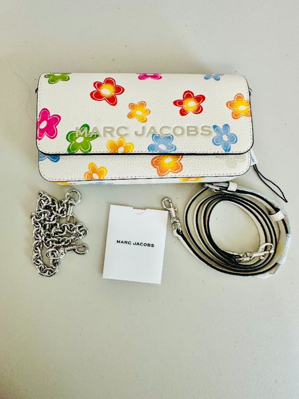 MARC JACOBS 2-WAY WILD DAISY FLORAL MULTICOLOR CROSSBODY SHOULDER BAG $389